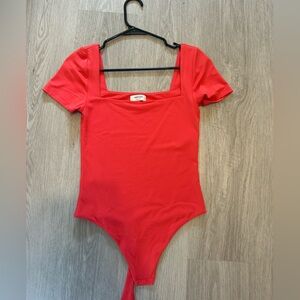 Aritzia Red Bodysuit